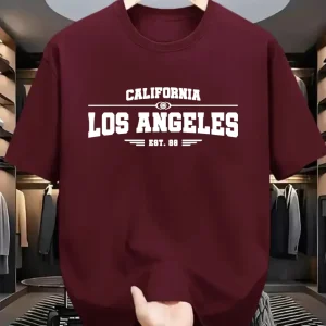 Drop Shoulder T-Shirt – Los Angeles Design